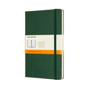 Moleskine Notebook, Large, Ruled, Myrtle Green, Hard (5 x 8.25)