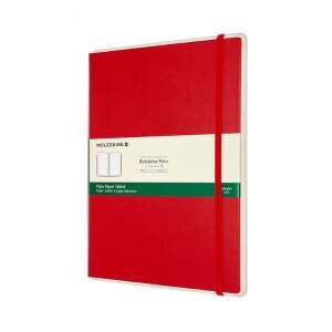 Moleskine Paper Tablet P+, Extra Large, Plain, Scarlet Red, Hard (7.5 x 9.75)