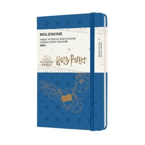 Moleskine 2022 Harry Potter Weekly Planner, 12M, Pocket, Antwerp Blue, Hard Cover (3.5 x 5.5)