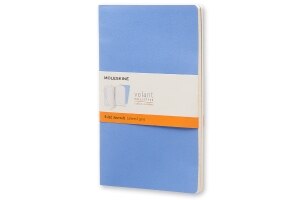 Moleskine Volant Journal (Set of 2), Large, Ruled, Powder Blue, Royal Blue, Soft Cover (5 x 8.25)