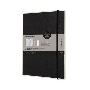 Moleskine 2021 Smart Professional Weekly Vertical Planner, 12M, Extra Large, Black (7.5 x 9.75)