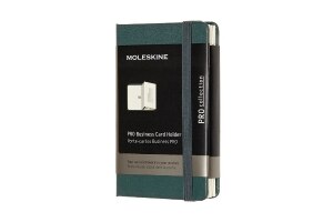 Moleskine Professional Business Card Holder, XS, Forest Green (2.5 x 4.25)