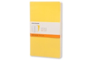 Moleskine Volant Journal (Set of 2), Large, Ruled, Sunflower Yellow, Brass Yellow, Soft Cover (5 x 8.25)