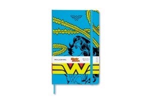 Moleskine Limited Edition Notebook Wonder Woman, Large, Ruled, Blue, Hard Cover (5 x 8.25)