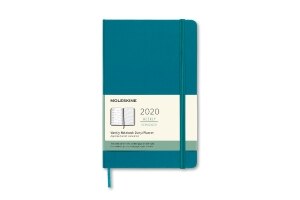 Moleskine 2020 Weekly Planner, 12M, Large, Magnetic Green, Hard Cover (5 x 8.25)