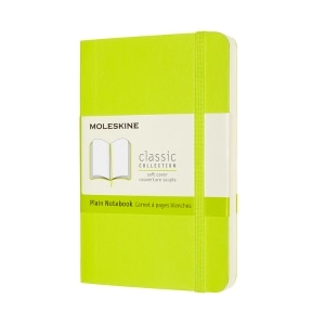 Moleskine Classic Notebook, Pocket, Plain, Lemon Green, Soft Cover (3.5 x 5.5)