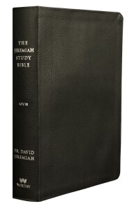 The Jeremiah Study Bible, NIV: (Black w/ burnished edges) Leatherluxe with Thumb Index