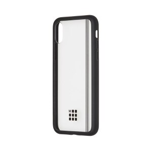 Moleskine Smartphone Case, Transparent Elastic Hard Case Black, iPhone X (2.75 x 5.5 x .5)