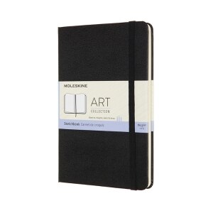 Moleskine Art Sketchbook, Medium, Black (4.5 x 7)