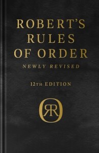 Robert's Rules of Order Newly Revised,  Deluxe 12th edition