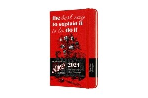 Moleskine 2021 Alice Wonderland Weekly Planner, 12M, Pocket, Cards, Hard Cover (3.5 x 5.5)