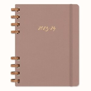 Moleskine 2024 Spiral Academic Planner, 12M, Extra Large, Crush Almond, Hard Cover (7.5 x 10)