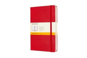 Moleskine Notebook, Expanded, Large, Ruled, Scarlet Red, Hard Cover (5 x 8.25)