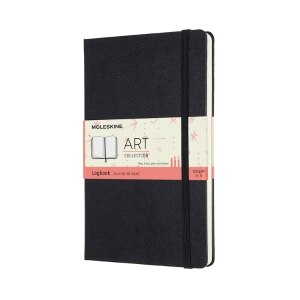 Moleskine Art Logbook Notebook, Large, Black (5 x 8.25)