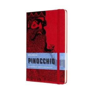 Moleskine Limited Edition Pinocchio Notebook, Large,  Plain, Mangiafuoco, Hard Cover (5 x 8.25)