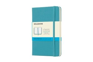 Moleskine Classic Notebook, Pocket, Dotted, Reef Blue, Hard Cover (3.5 x 5.5)