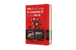 Moleskine 2021 Alice Wonderland Daily Planner, 12M, Pocket, Cards, Hard Cover (3.5 x 5.5)