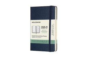 Moleskine 2020-21 Weekly Planner, 18M, Pocket, Sapphire Blue, Hard Cover (3 x 5.5)