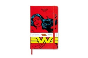 Moleskine Limited Edition Notebook Wonder Woman, Large, Ruled, Red, Hard Cover (5 x 8.25)