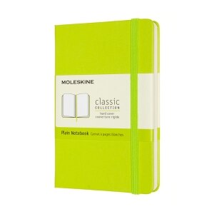 Moleskine Classic Notebook, Pocket, Plain, Lemon Green, Hard Cover (3.5 x 5.5)