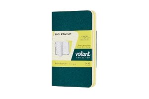 Moleskine Volant Journal, XS, Ruled, Pine Green/Lemon Yellow (2.5 x 4.25)