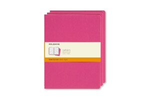 Moleskine Cahier Journal, Extra Large, Ruled, Kinetic Pink (7.5 x 9.75)