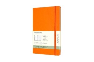 Moleskine 2020-21 Weekly Planner, 18M, Large, Cadmium Orange, Hard Cover (5 x 8.25)