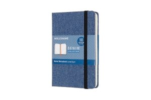 Moleskine Denim Collection Notebook, Pocket, Ruled, Antwerp Blue Hard Cover (3.5 x 5.5)