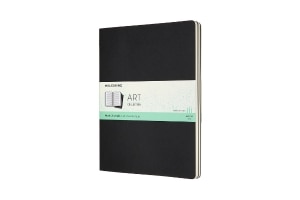 Moleskine Art Cahier, Music Notebook, Extra Large, Black (7.5 x 9.75)