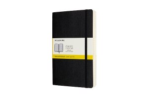 Moleskine Notebook, Expanded Large, Squared, Black, Soft Cover (5 x 8.25)