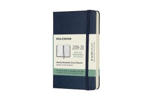 Moleskine 2019-20 Weekly Planner, 18M, Pocket, Sapphire Blue, Hard Cover (3.5 x 5.5)