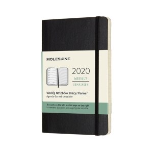 Moleskine 2020 Weekly Planner, 12M, Pocket, Black, Soft Cover (3.5 x 5.5)