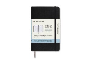 Moleskine 2019-20 Monthly Planner, 18M, Pocket, Black, Soft Cover (3.5 x 5.5)