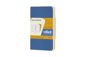 Moleskine Volant Journal, XS, Ruled, Forget Blue/Amber Yellow (2.5 x 4.25)