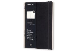 Moleskine Pro Collection Workbook, A4, Plain, Black, Soft Cover (12 x 8.5)