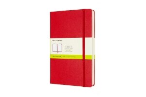 Moleskine Notebook, Expanded, Large, Plain, Scarlet Red, Hard Cover (5 x 8.25)