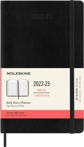 Moleskine 2023 Daily Planner, 18M, Large, Black, Soft Cover (5 x 8.25)