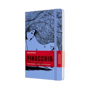 Moleskine Limited Edition Pinocchio Notebook, Large,  Plain, The Fairy, Hard Cover (5 x 8.25)