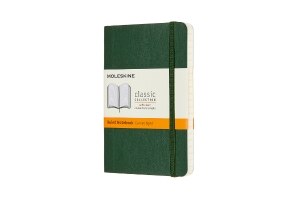 Moleskine Notebook, Pocket, Ruled, Myrtle Green, Soft Cover (3.5 x 5.5)