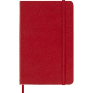 Moleskine 2023-2024 Weekly Planner, 18M, Pocket, Scarlet Red, Hard Cover (3.5 x 5.5)