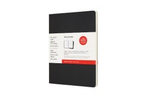 Moleskine Subject Cahier Journal, XL, Black/Kraft Brown (7.5 x 9.75)