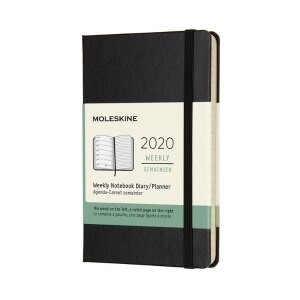 Moleskine 2020 Weekly Planner, 12M, Pocket, Black, Hard Cover (3.5 x 5.5)