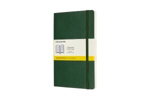 Moleskine Notebook, Large, Squared, Myrtle Green, Soft Cover (5 x 8.25)