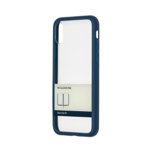 Moleskine Smartphone Case, Transparent Paperband Hard Case Steel Blue, iPhone X (2.75 x 5.5 x .5)