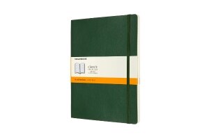 Moleskine Notebook, Extra Large, Ruled, Myrtle Green, Soft Cover (7.5 x 9.75)