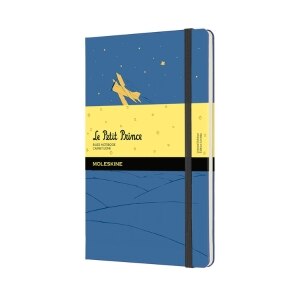 Moleskine Limited Edition Petit Prince Notebook, Large, Ruled, Forget Blue, Hard Cover (5 x 8.25)