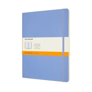 Moleskine Classic Notebook, Extra Large, Ruled, Hydrangea Blue, Soft Cover (7.5 X 9.75)