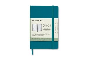 Moleskine 2019-20 Weekly Planner, 18M, Pocket, Magnetic Green, Hard Cover (3.5 x 5.5)